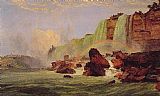 Jasper Francis Cropsey Canvas Paintings - Niagara Falls with a View of Clifton House